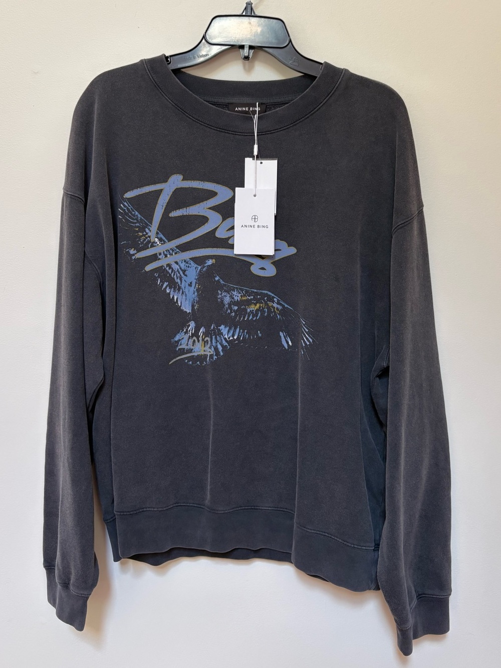 NWT ANINE BING Spencer Logo Sweatshirt Size XL - Picture 3 of 15